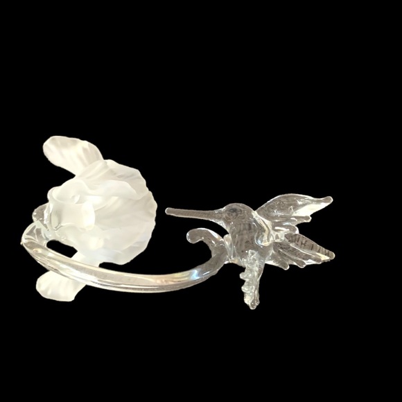 Glass Art Hummingbird and Flower - Picture 6 of 9